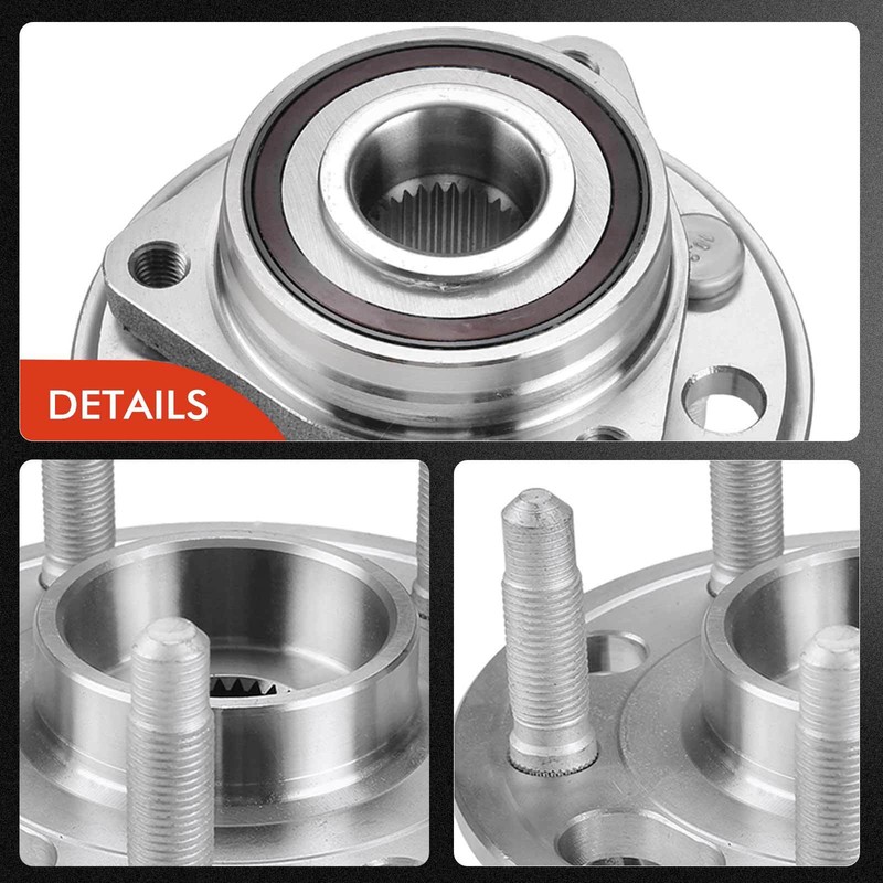 Front Drilled Brake Rotor & Pad + Hub Bearing for Buick Regal Chevrolet Malibu gallery