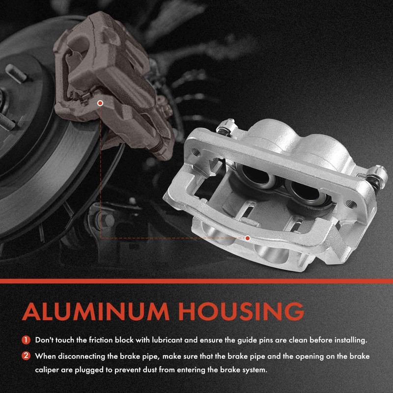 Drilled Brake Rotor & Pad + Brake Caliper for Ford F-250 F-350 Super Duty Front gallery