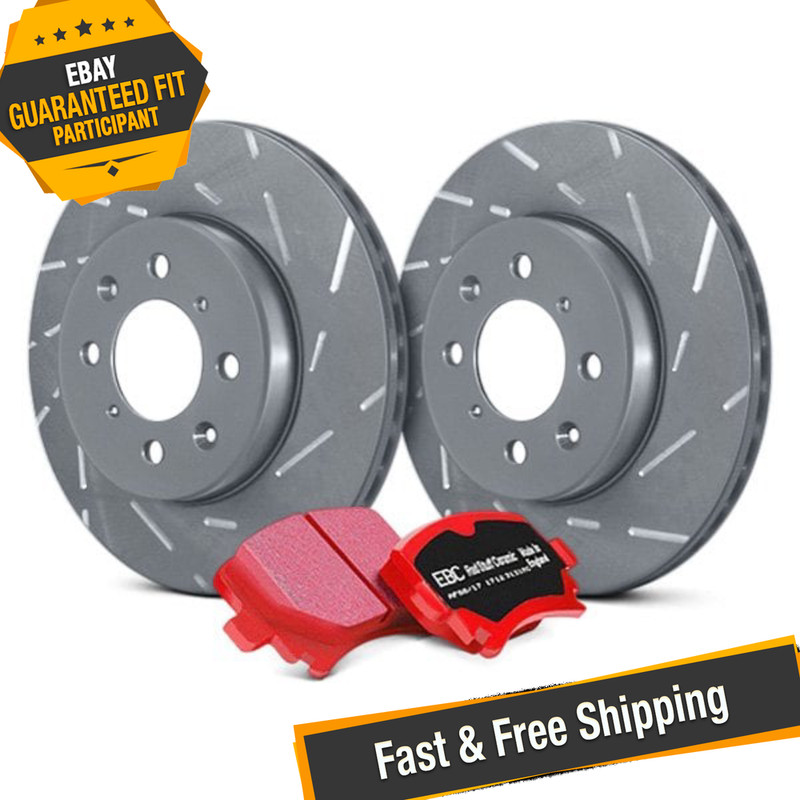 EBC Stage 4 Signature Slotted Rear Brake Kit with Redstuff for 2010 Audi S4