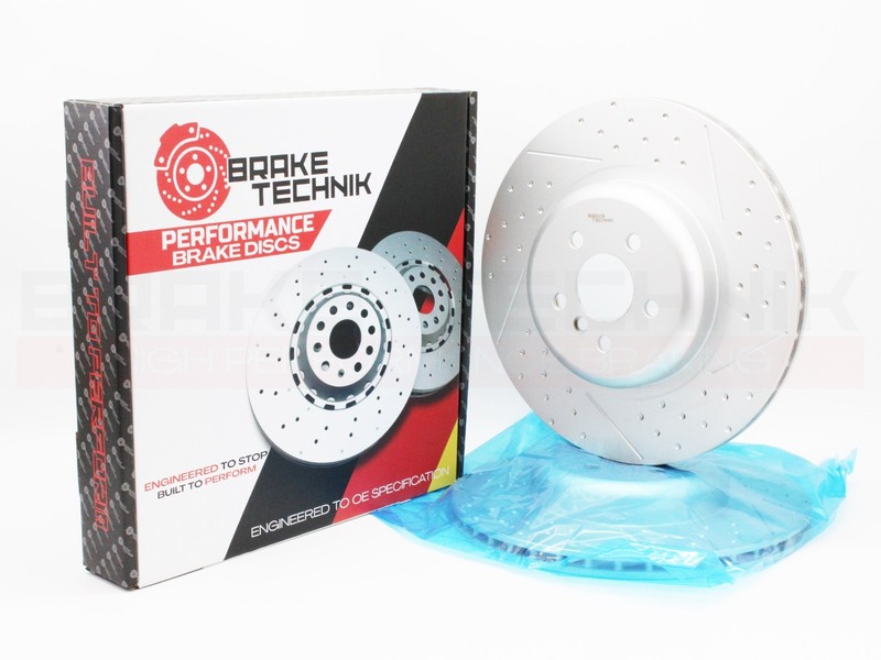 FOR BMW X7 40D XDRIVE G07 REAR PERFORMANCE DIMPLED SLOTTED BRAKE DISCS PAIR