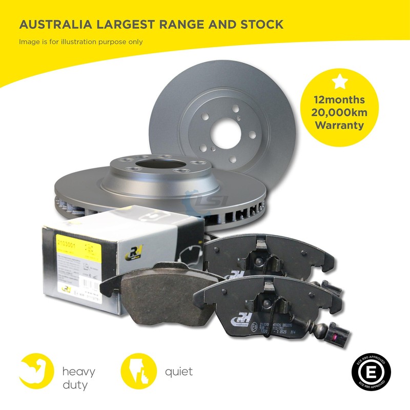 Rear Brake Disc Rotors and Brake Pads for Subaru Outback BS 3.6L 2014-2020