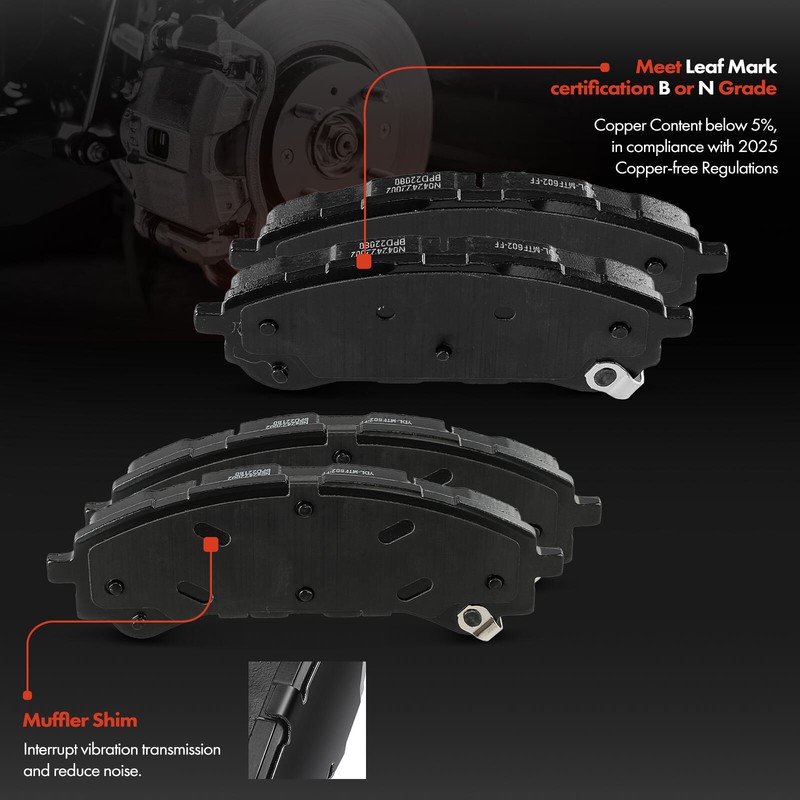 12x Front & Rear Drilled Brake Rotors & Ceramic Brake Pads for Ford Ranger 21-22 gallery