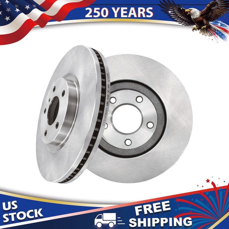 12.99 inch Pair Front Disc Brake Rotors Set for 2007 - 2015 INFINITI G35 G37 Q60