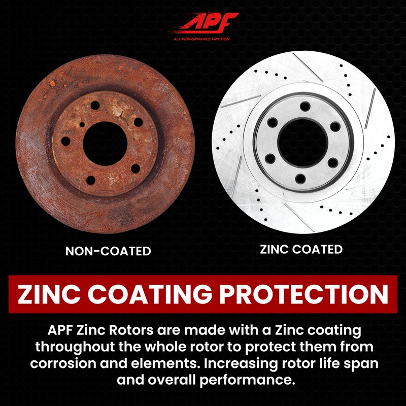 Front+Rear Drill/Slot Zinc Brake Rotors Ceramic Pads for Hyundai Santa Fe 08-09 gallery
