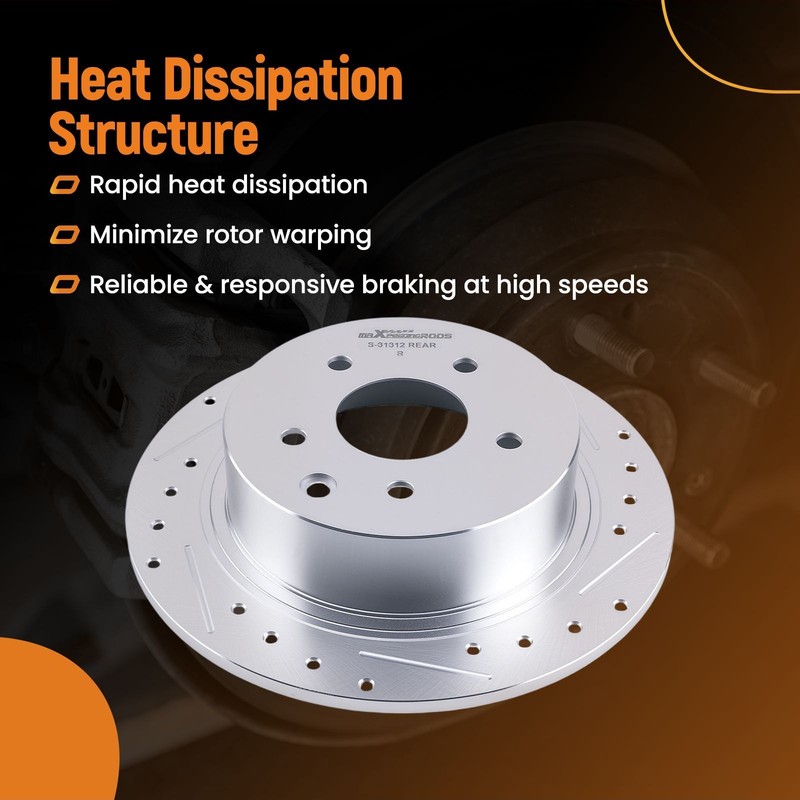 Rear Brake Rotors & Ceramic Pads Kit for Nissan Juke 2011-2017/Sentra 2007-2019 gallery