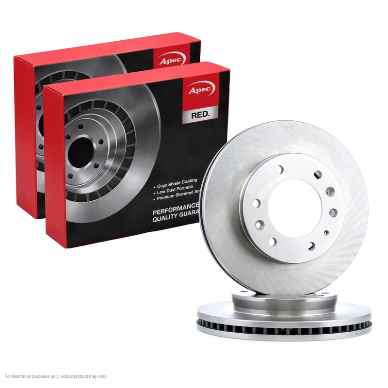 2X APEC Front Brake Discs for FORD RANGER 2011- 302mm Vented DSK3009