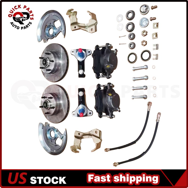 Front Spindle & Disc Brake Kit For 1964-72 Chevelle 1967-69 Camaro 1968-74 Nova