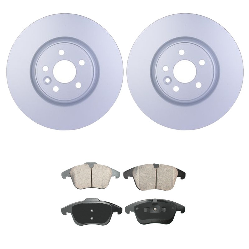 Hella Front Rotors Akebono EURO Ceramic Disc Brake Pads Kit For Volvo S80 V60