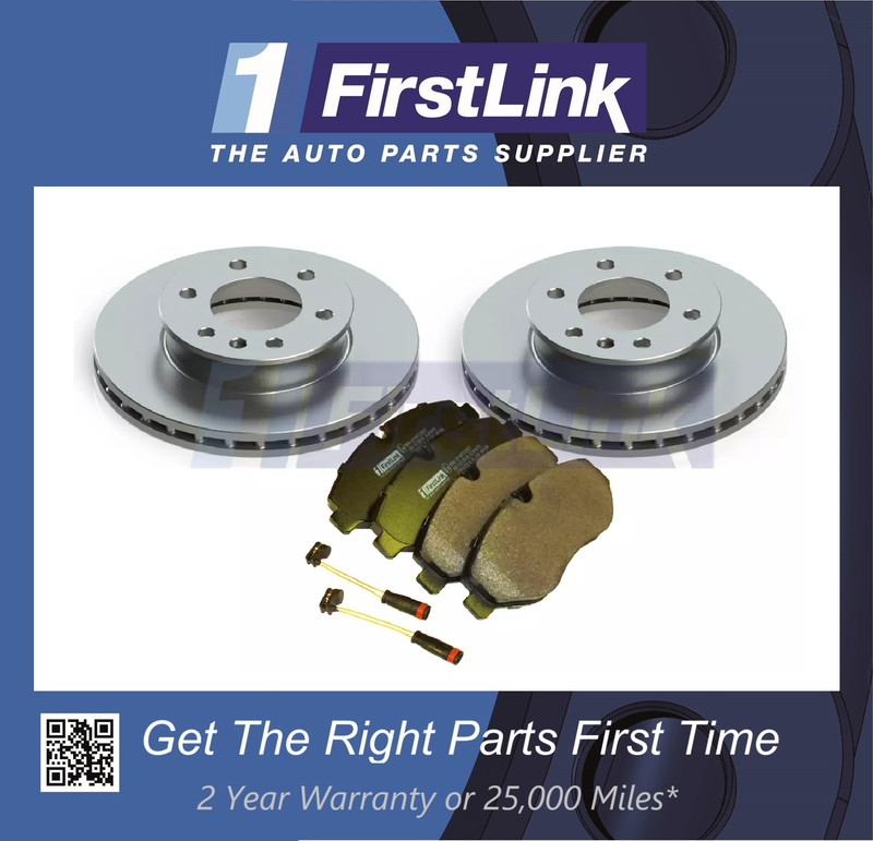 VW Volkswagen Front Brake Discs Pads Crafter Van CR50 5.0T 2006 – 2011 2.5 TDi
