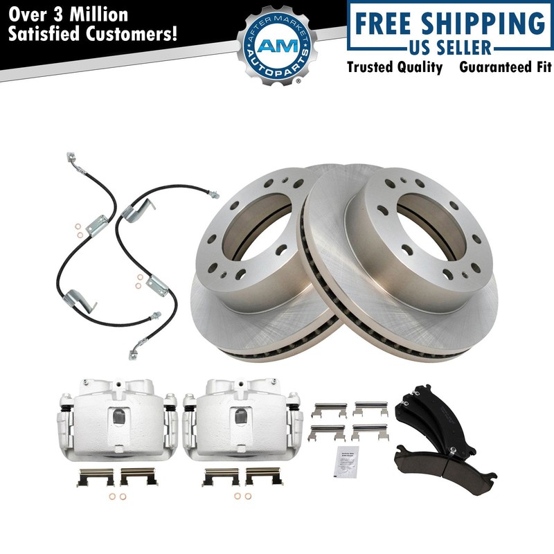 Front Brake Pad & Rotor Kit For 2003-2017 Chevrolet Express 2500 3500 GMC Savana