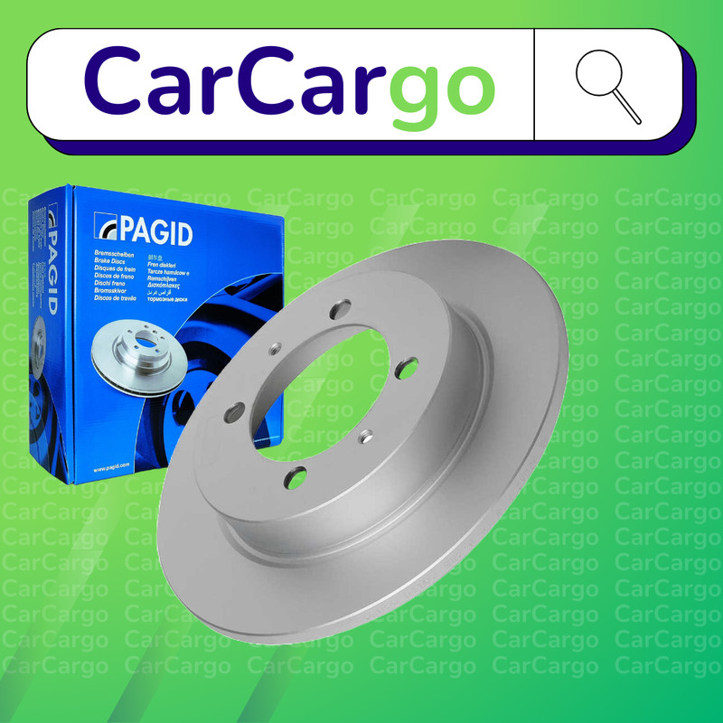 Pagid Solid Rear Brake Discs Pair For Volvo V40 1.8 LPG 1999-2004 260 mm