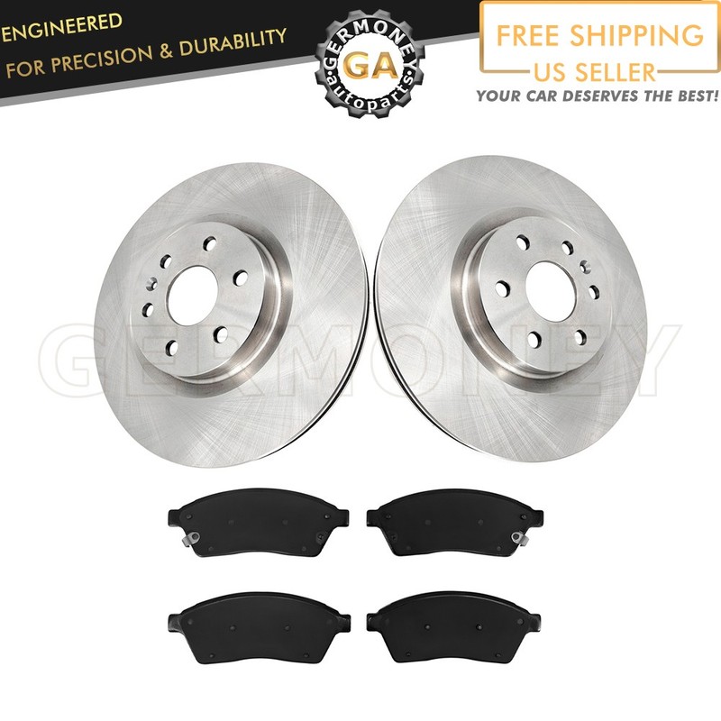 New Sliver Ceramic Pad & Front Brake Rotor For 2010-2016 Cadillac SRX SAAB 9-4X