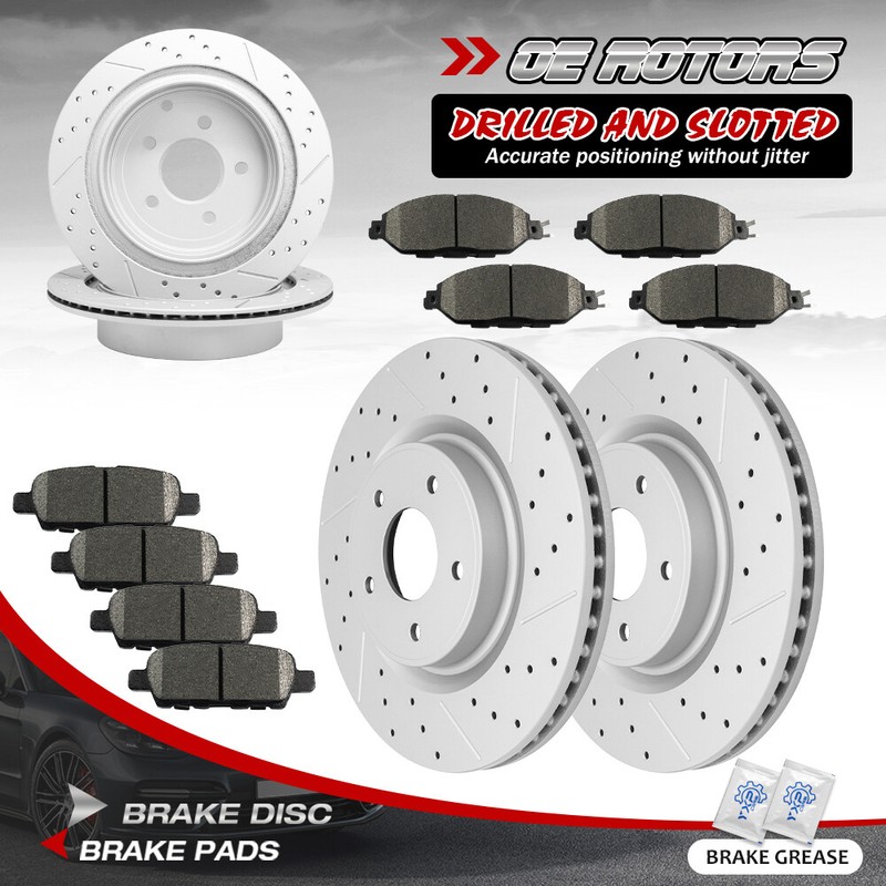 Front Rear Disc Rotors Ceramic Brake Pads Kit For 2013 – 2020 Nissan Pathfinder