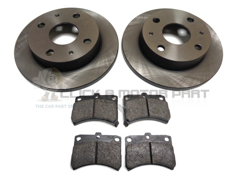 DAIHATSU CUORE 1.0 1998-2003 FRONT 2 BRAKE DISCS AND PADS SET NEW