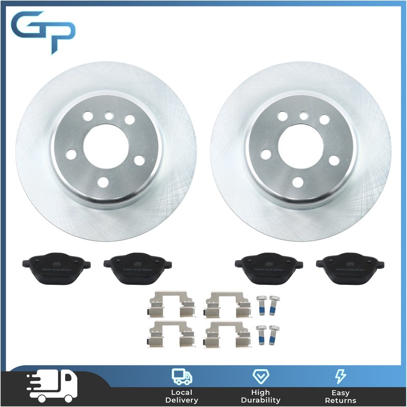 6Pcs Rear Disc Brake Rotor & Ceramic Brake Pad For BMW ActiveHybrid 5 F10 12-16