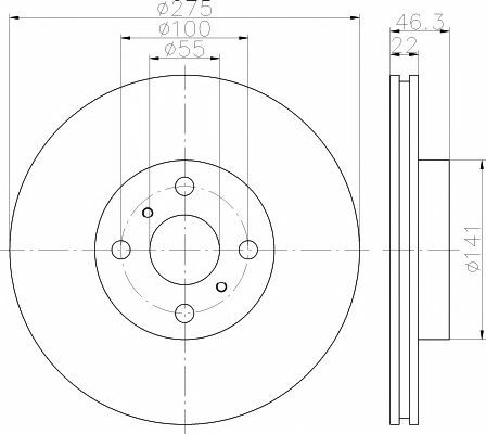MINTEX Brake Discs Set for TOYOTA RACTIS 1.5 VVTi 2005-2010 gallery