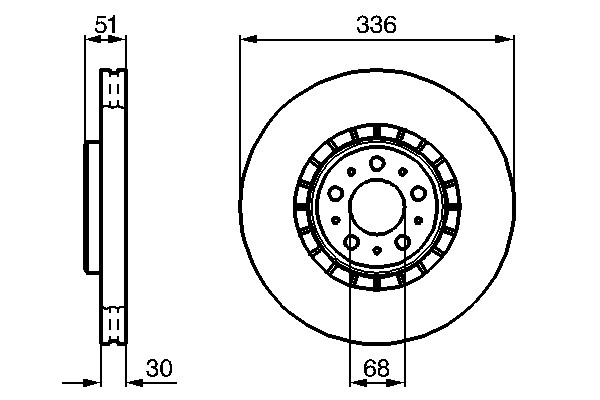 2x Brake Discs Pair Vented fits VOLVO XC90 Mk1 3.2 Front 06 to 14 336mm Set New gallery