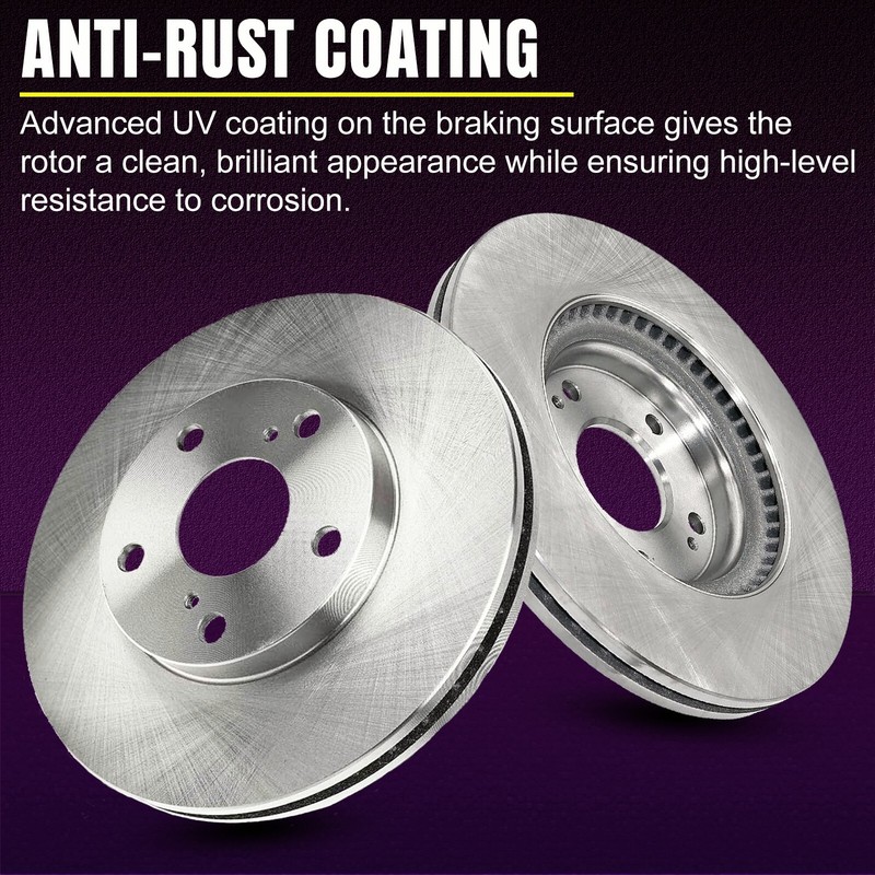 Front Vented Disc Brake Rotors for 2007 2008 2009 2010 2011 - 2019 Nissan Altima gallery