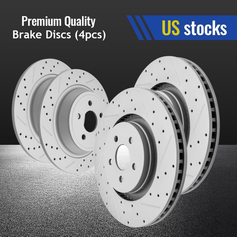 Front Rear Brake Rotors Kit for Edge Fusion Lincoln MKX MKZ Nautilus Continental