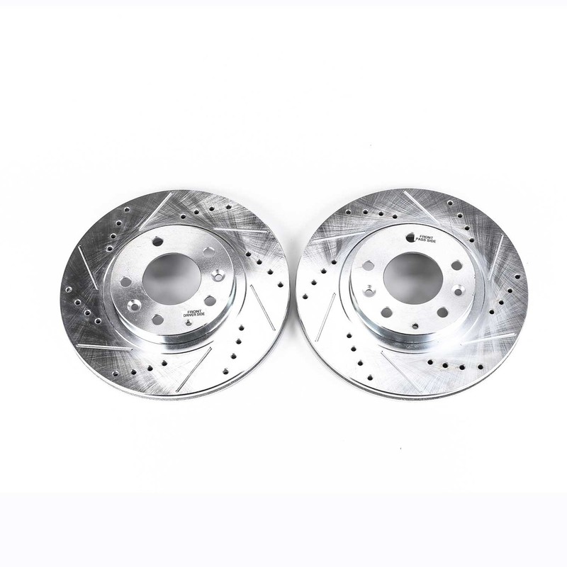 PowerStop Evolution Drilled Slotted Rotors Pair Front For Mazda MX-5 Miata