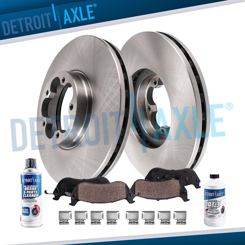 Front Disc Brake Rotors Ceramic Brake Pads Kit for 2020-2024 Ford Transit-350 HD