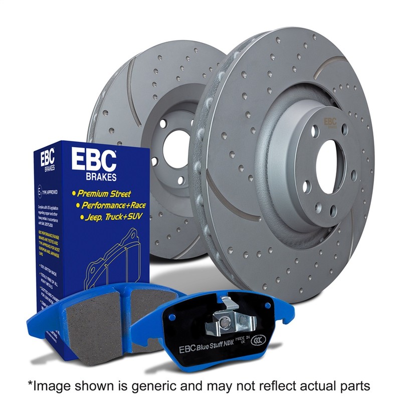 Ebc Brakes S6kr1253 S6 Kits Bluestuff And Gd Rotors Fits 15 17 Ss gallery