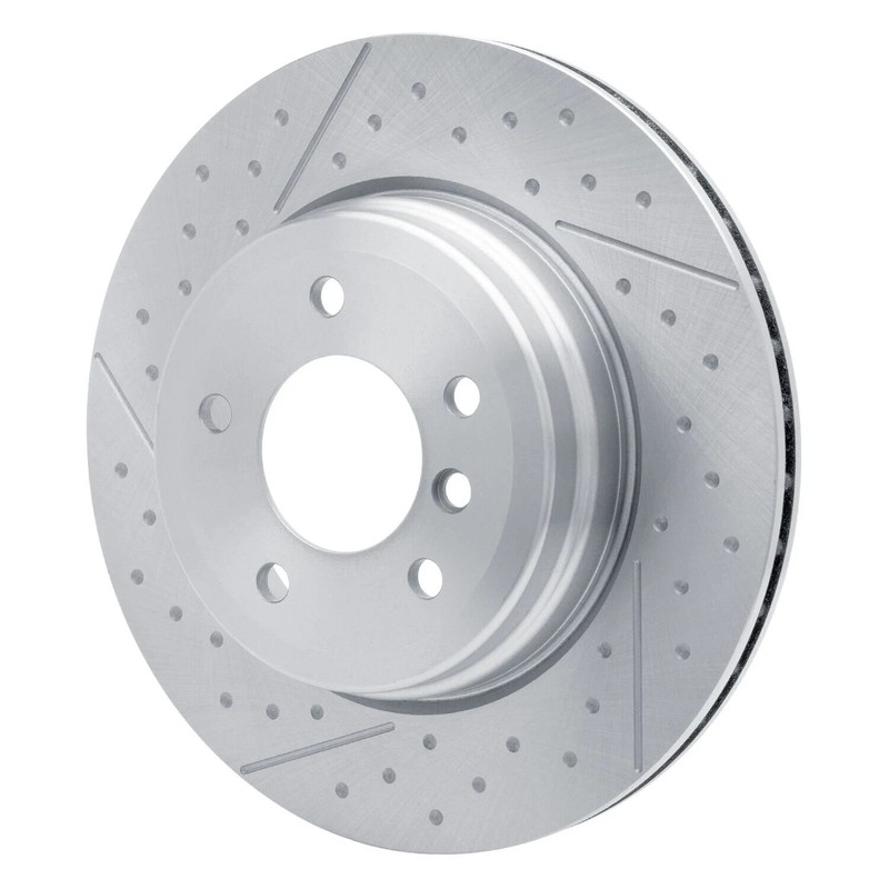 For BMW 328i 2007-2013 R1 Concepts Dimpled & Slotted 1-Piece Rear Brake Rotor gallery