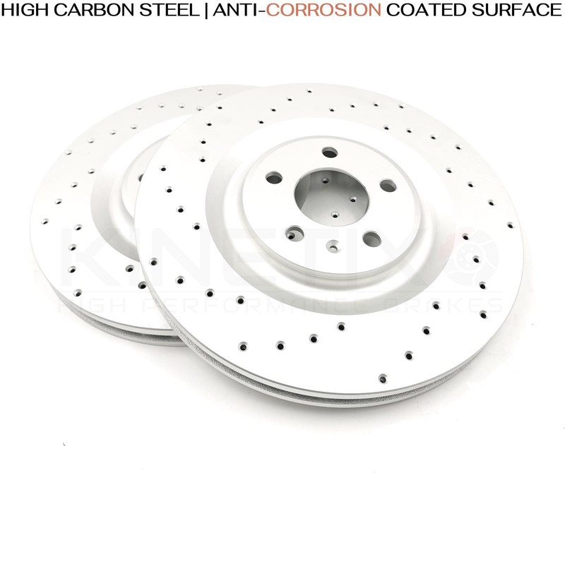 FOR AUDI S8 D5 MILD HYBRID 2019- DRILLED FRONT REAR BRAKE DISCS PADS SENSORS gallery