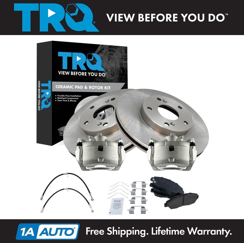 TRQ Front Brake Pad & Rotor Kit Ceramic Fits 2014 Honda Civic