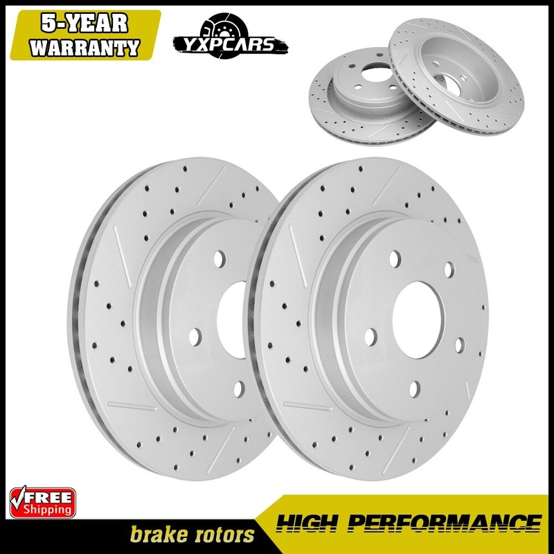 Front & Rear Drilled Slotted Brake Rotors for Dodge Durango 2002 – 2018 Ram 1500