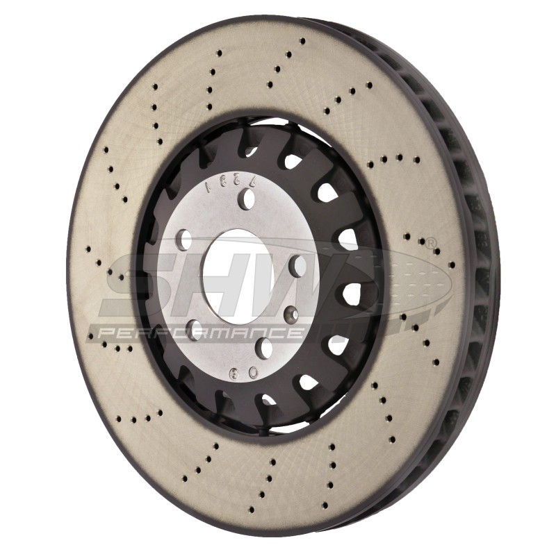 SHW Performance For 18-22 Audi RS5 Front Drilled Lightweight Brake Rotor gallery