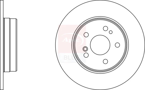 2x Brake Discs Pair Solid fits MERCEDES C220 2.2D Rear 00 to 08 290mm Set New