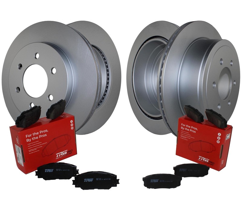 Front Rear Brake Kit Rotors TRW Ceramic Pads For F-150 Mark LT 4WD Base Payload