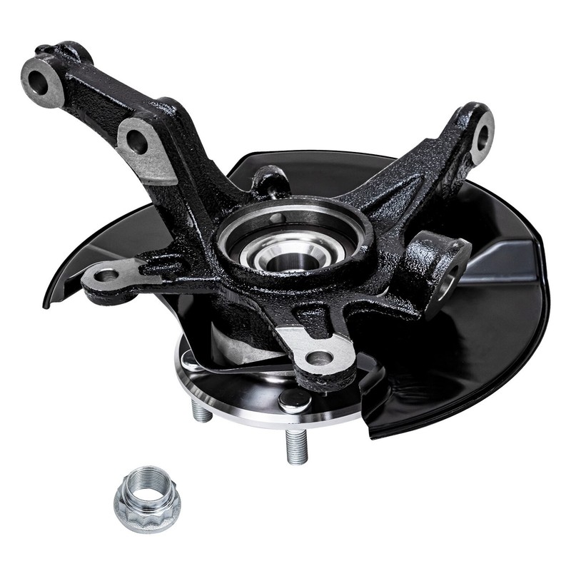 Front Steering Knuckles Hub Rotors Brake Pads Calipers for 2006-2011 Honda Civic gallery
