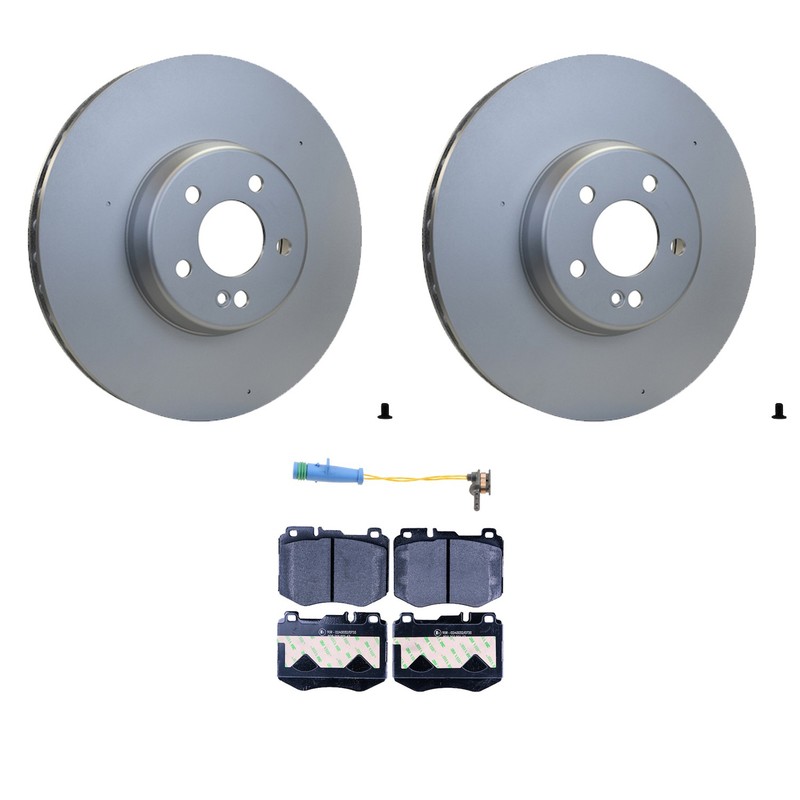 Hella Front Rotors Low-Met Disc Brake Pad Kit For Benz E300 W213 GLC300 W205 2.0