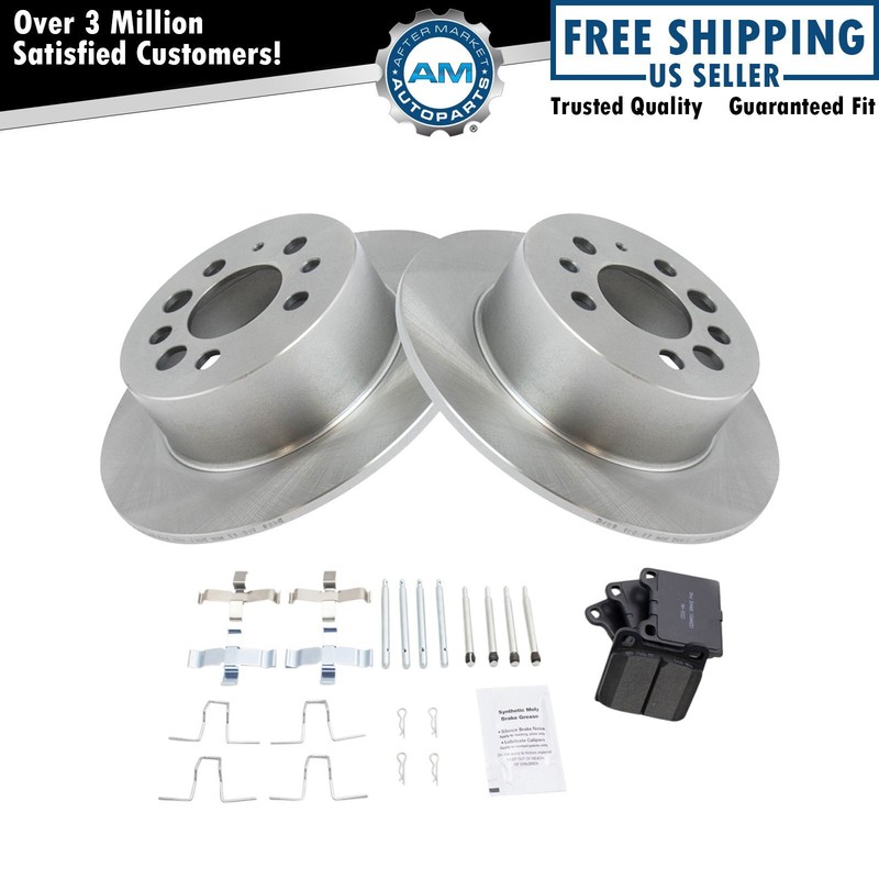 Brake Rotor & Ceramic Brake Pad Rear LH Left RH Right Kit for Volvo
