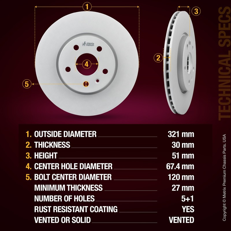 Front & Rear Brake Rotor Kit for Chevy Malibu Impala Buick LaCrosse Regal 4 PCS gallery