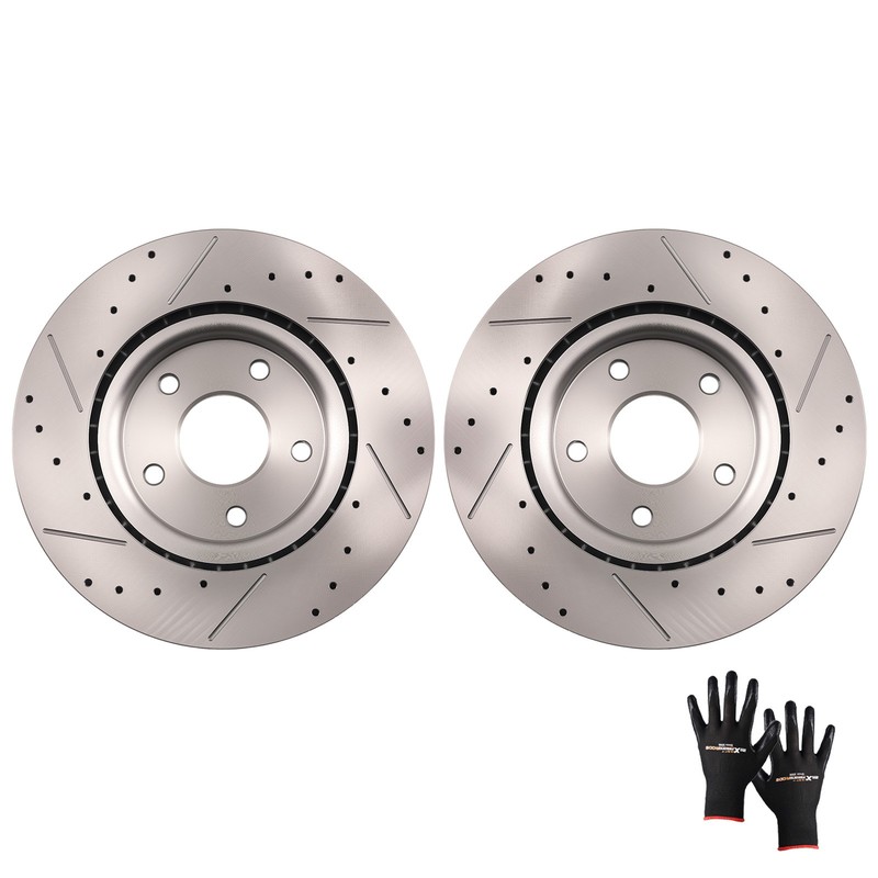 Front Vented Brake Rotors Set for Ram C/V 2012-2015 Chrysler Pacifica 2017-2021 gallery