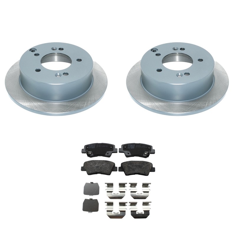 DuraGo Rear Rotors TRW Pro Ceramic Disc Brake Pads Kit For Azera Sonata Optima