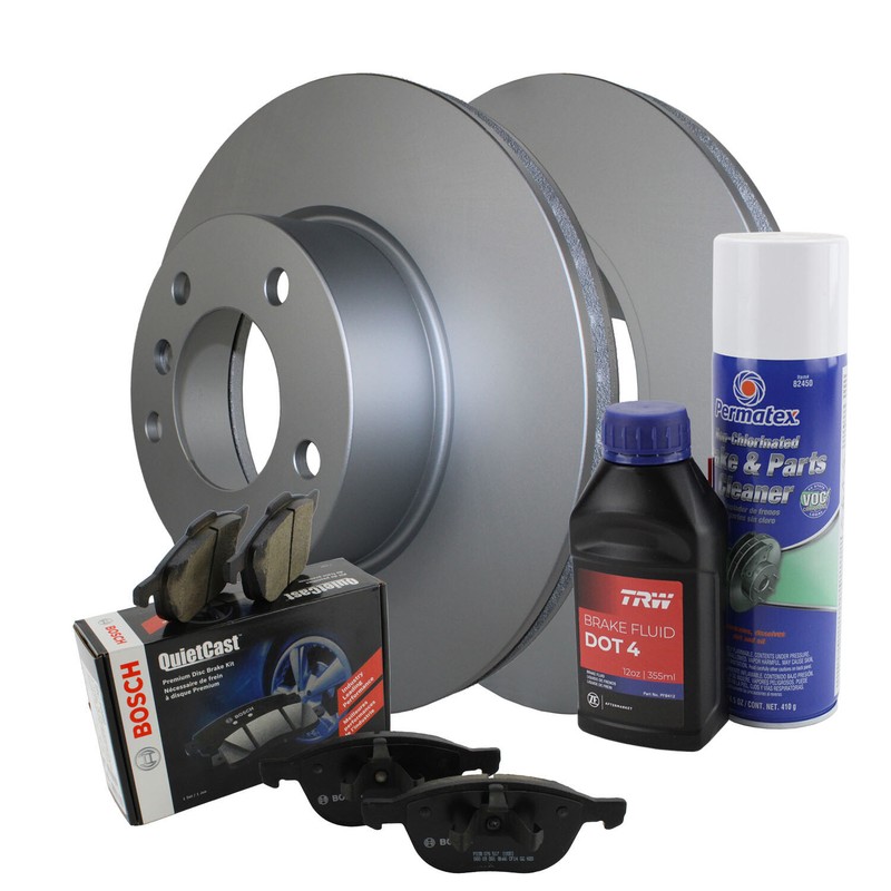 Front Brake Kit 300mm Disc Rotors Bosch Semi-Metallic Pads For BMW E82 E88 128i