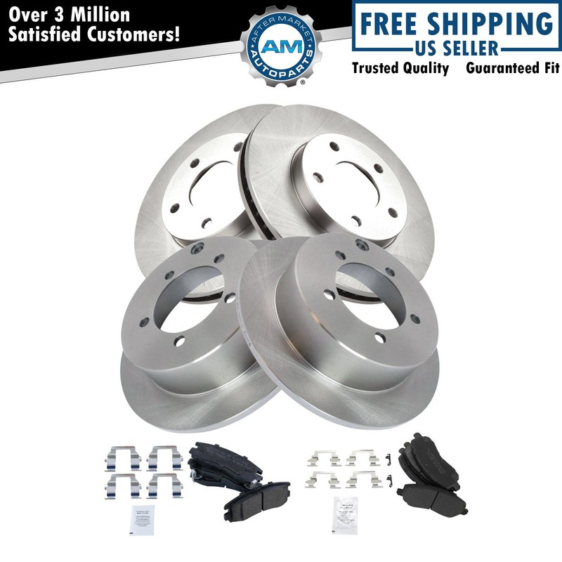 Front & Rear Semi Metallic Brake Pads & Rotor Kit for Chrysler Dodge