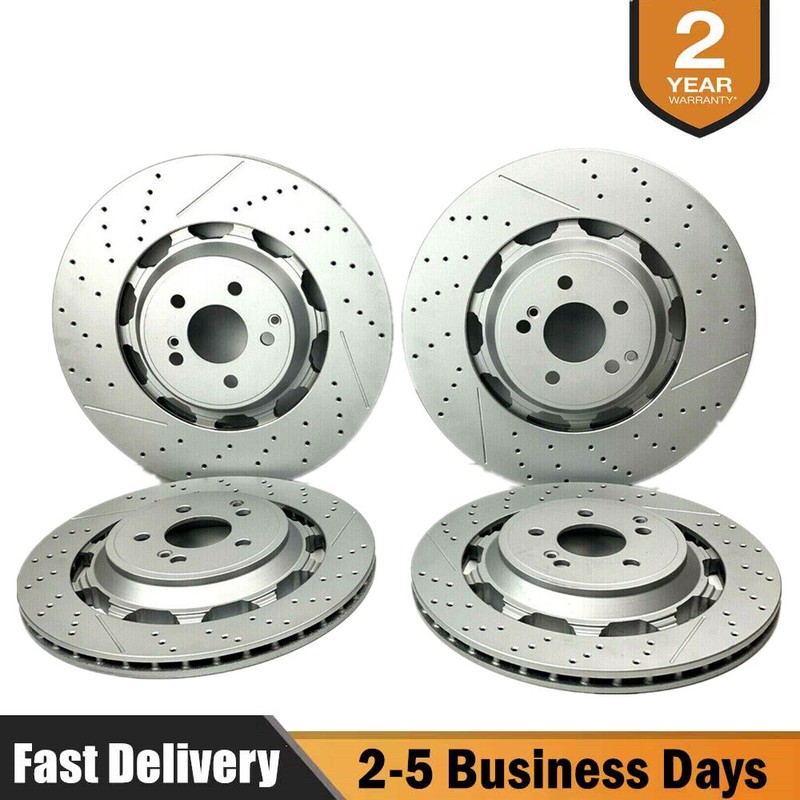 4x Front & Rear Brake Rotors For Mercedes W222 S450 S560; S63 S65 AMG 2014- 4.0L