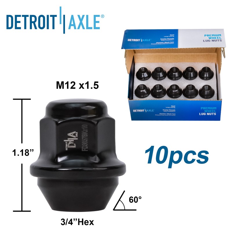 Front & Rear Drilled Rotor Brake Pad w/20pc Wheel Lug Nut for Fusion Lincoln MKZ gallery