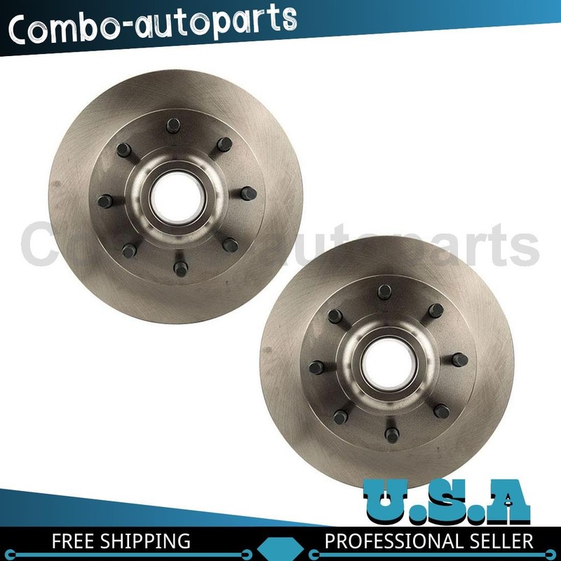 Front Disc Brake Rotors and Hub Assembly Fits 1994 1995 1996 1997 Dodge Ram 2500
