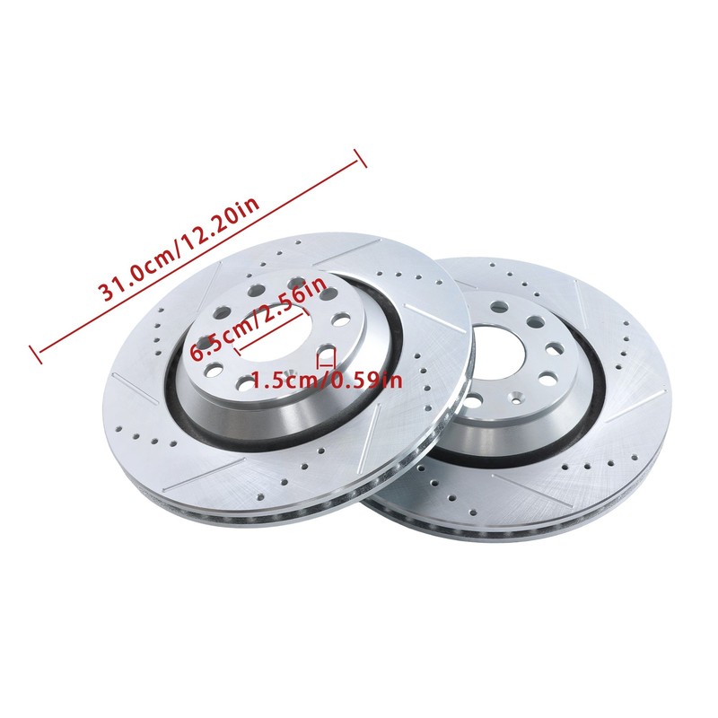 Labwork Rear Drilled Brake Rotor & Ceramic Brake Pad For Audi Q3 2020-2021 gallery