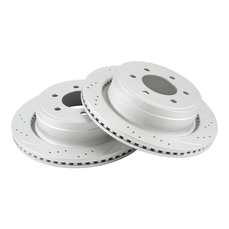 2x Rear Drilled & Slotted Brake Disc Rotors For 2012-2018 Ford F-150 CL3Z2C026A gallery