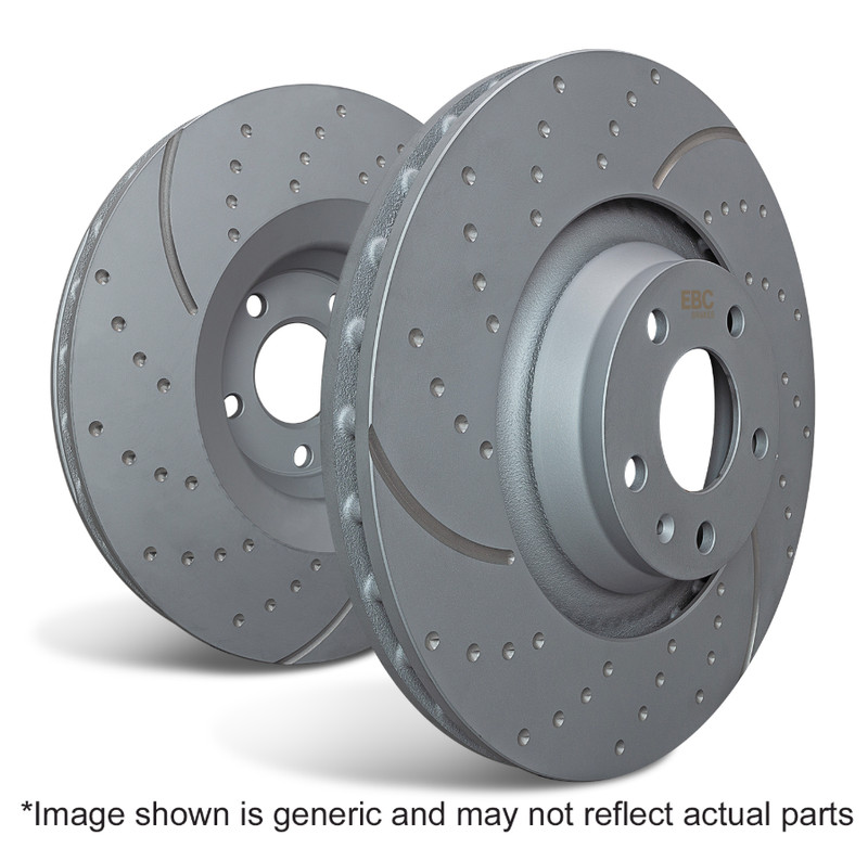 EBC Rear Brakes Premium Disc GD Sport Series Pair For 17-22 Honda Civic Type-R gallery