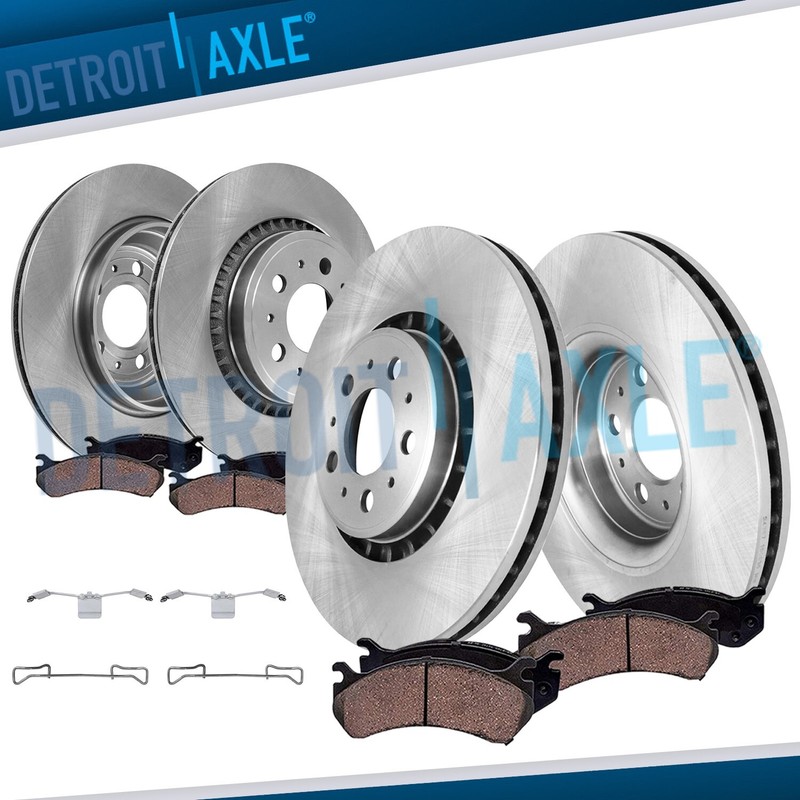 Front Rear Disc Brake Rotors and Ceramic Brake Pads for 2003 – 2014 Volvo XC90