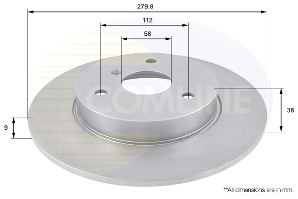 Comline Front Brake Disc Fits City-Coupe Roadster Fortwo 0.7 0.8 CDi #1 gallery