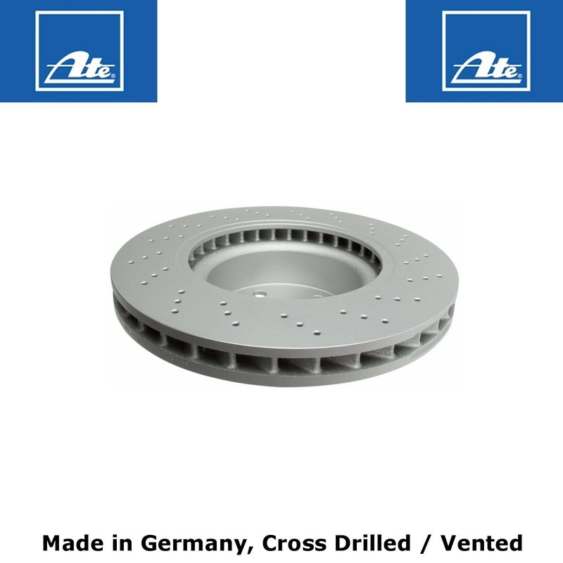 New German Ate X Drilled Front Brake Rotor Disc 2000-02 Mercedes CL500 S430 S500 gallery